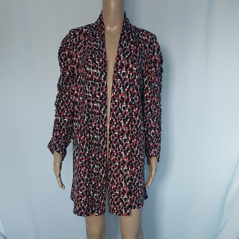 Notations Chic Patterned‎ Long Sleeve Blouse Womens Size XL
